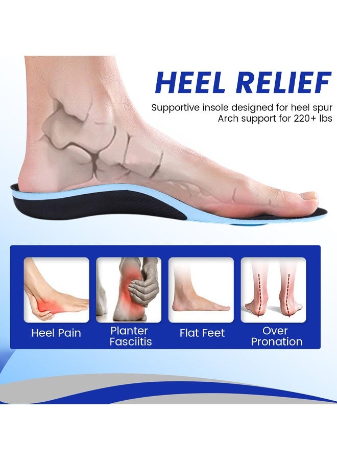 Plantar Fasciitis Relief Insoles For Women Men, Comfort Arch Support Orthotic Shoe Inserts For Foot Pain Shock Absorbing Shoe Insoles (Mens 10-10.5/ Womens 12-12.5) - Image 5